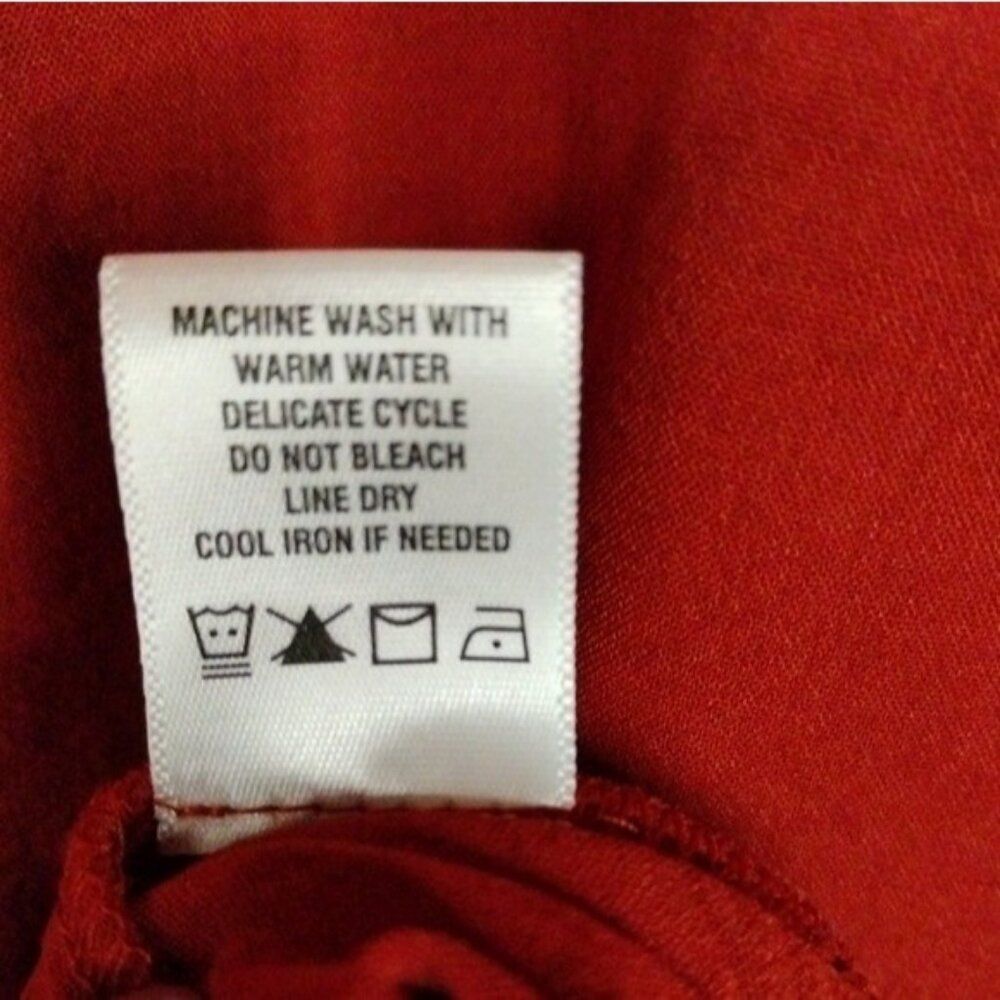 1. State Red Tiered Puff Sleeve Shell Buttons Dress Size Medium - Picture 4 of 8